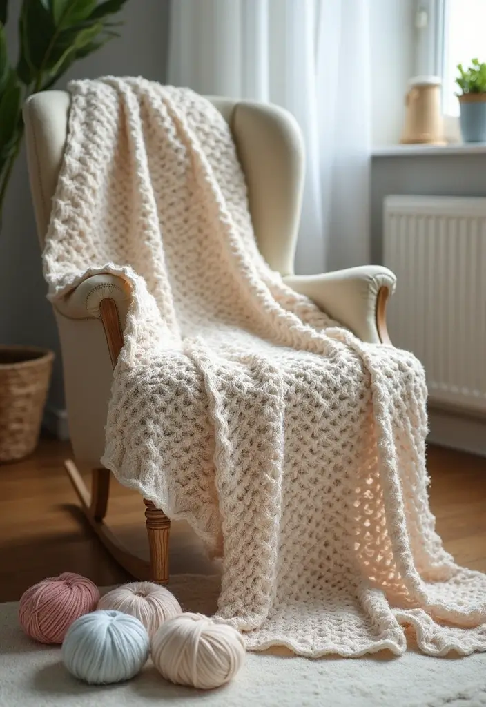 30 Adorable Ideas for Easy Crochet Baby Blanket Free Pattern with Soft Yarn Inspirations - 2. Ripple Stitch Blanket