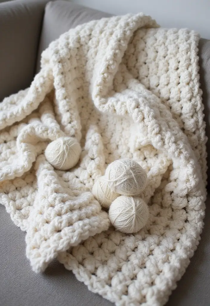 30 Adorable Ideas for Easy Crochet Baby Blanket Free Pattern with Soft Yarn Inspirations - 7. Chunky Knit Look Blanket