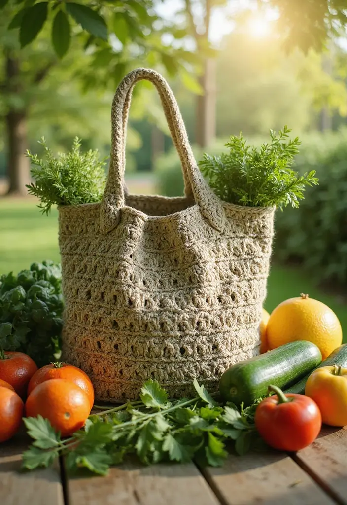 30 Chic DIY Crochet Tote Bags Free Patterns with Step-by-Step Image Guides - 23. The Eco-Friendly Tote