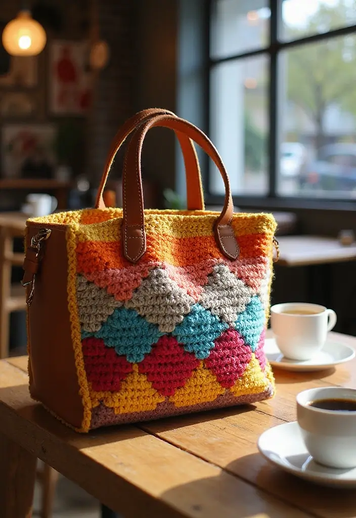 30 Chic DIY Crochet Tote Bags Free Patterns with Step-by-Step Image Guides - 6. The Foldable Tote