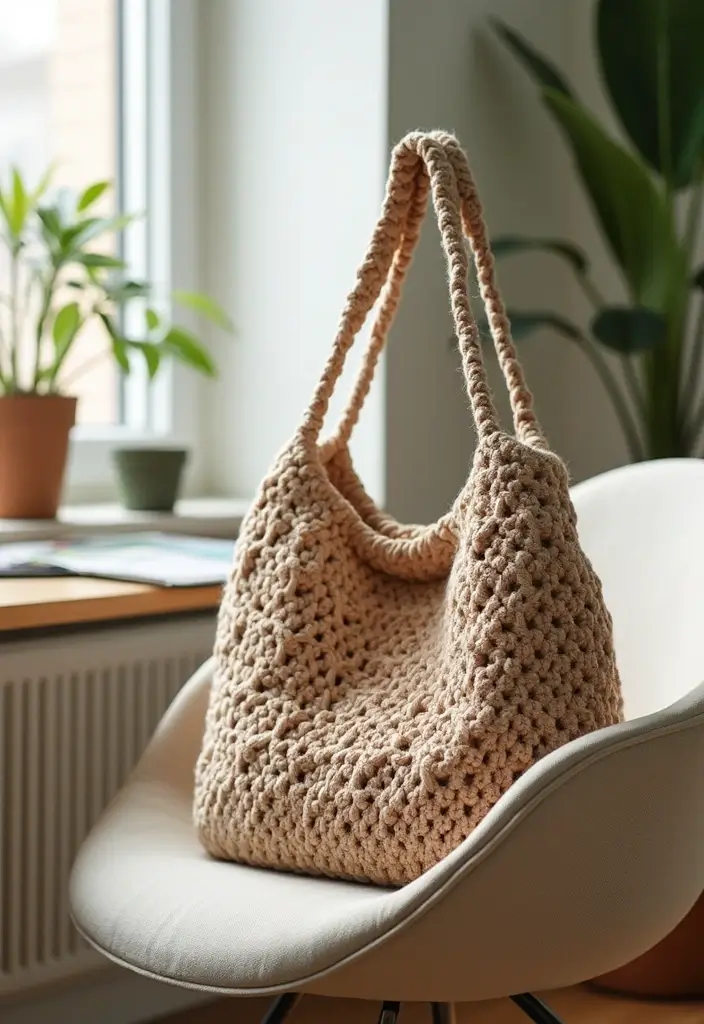 30 Chic DIY Crochet Tote Bags Free Patterns with Step-by-Step Image Guides - 9. The Chic Everyday Tote