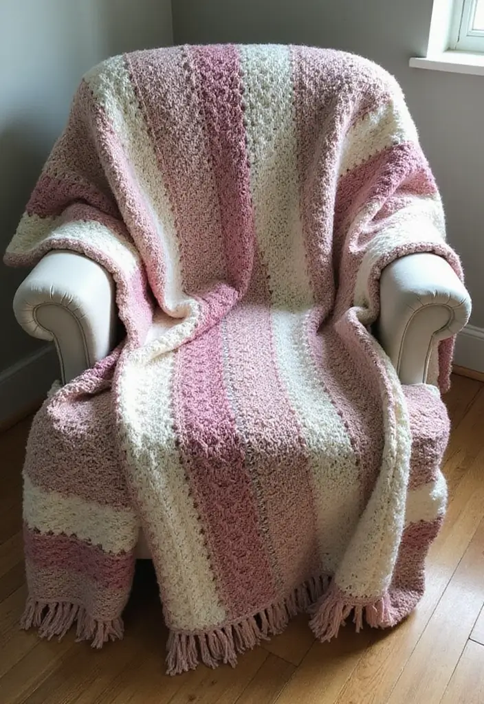 30 Cozy Designs for Free Crochet Patterns for Afghans - 10. Basketweave Afghan