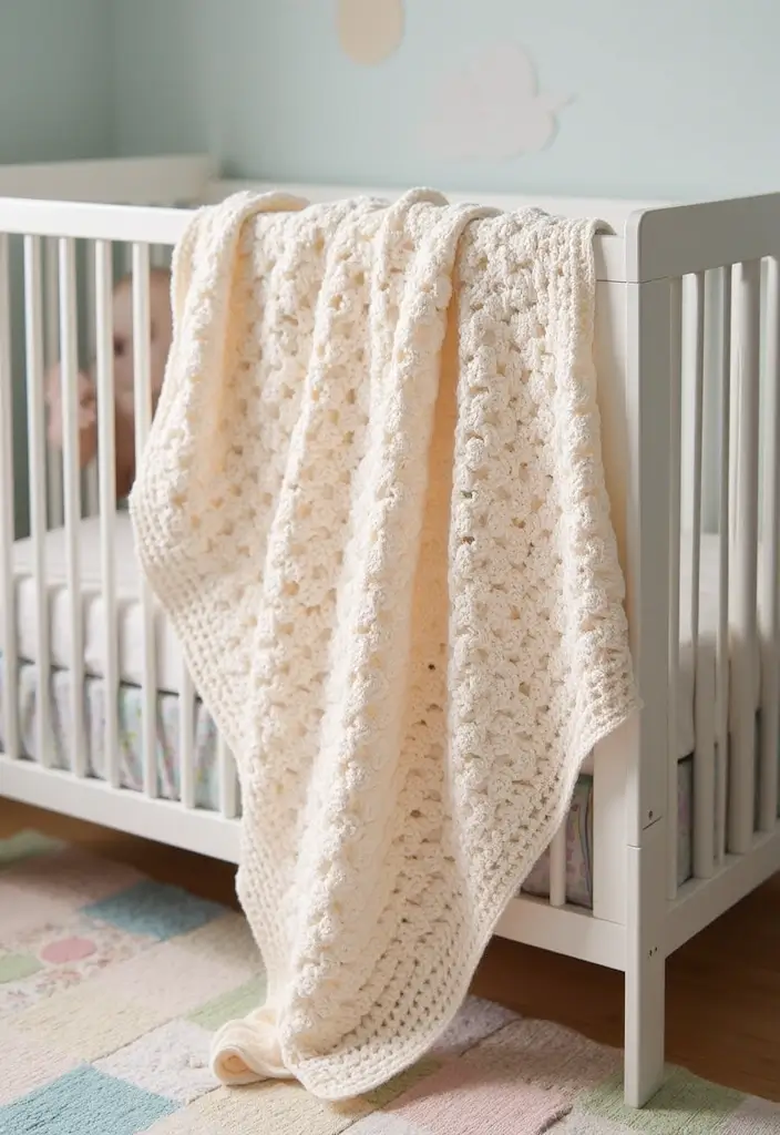 30 Cozy Designs for Free Crochet Patterns for Afghans - 19. Double Crochet Shell Afghan