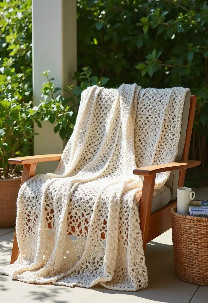 30 Cozy Designs for Free Crochet Patterns for Afghans - 25. Lightweight Summer Afghan