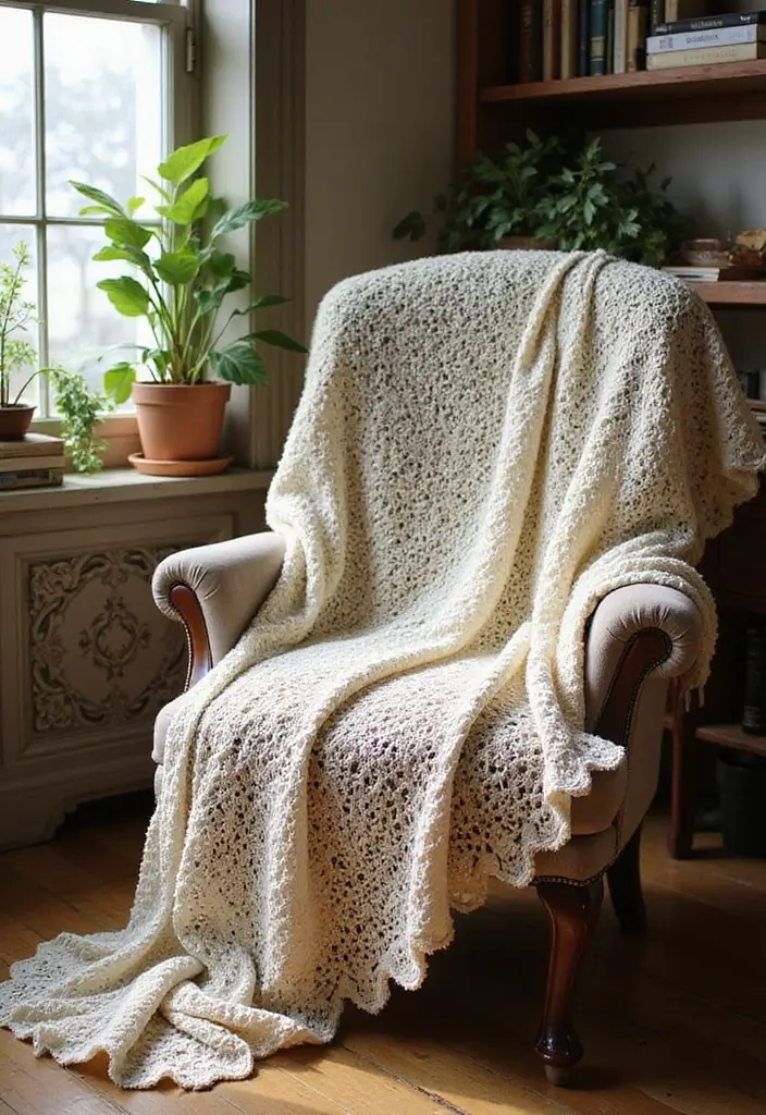 30 Cozy Designs for Free Crochet Patterns for Afghans - 7. Vintage Lace Afghan