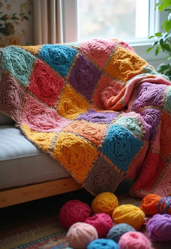 30 Cozy Designs for Free Crochet Patterns for Afghans - 8. Patchwork Afghan