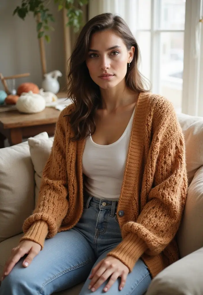 30 Cozy Wardrobe Essentials: Crochet Cardigan Pattern Free Collection - 16. Textured Cardigan