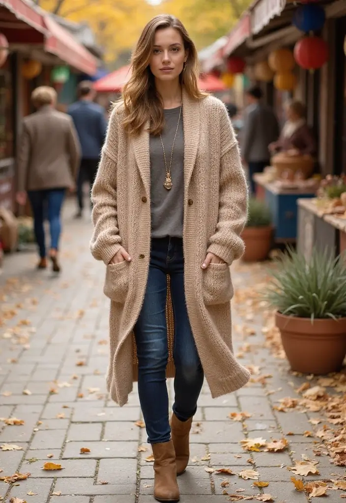 30 Cozy Wardrobe Essentials: Crochet Cardigan Pattern Free Collection - 4. Longline Cardigan