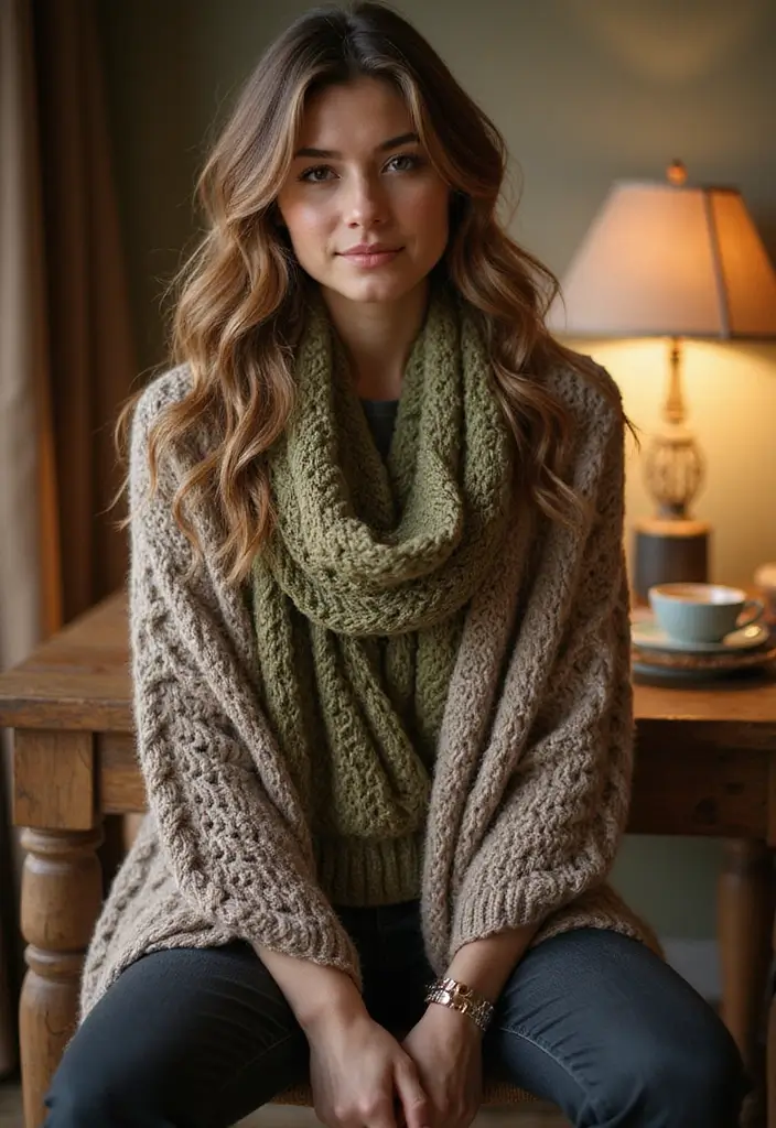30 Cozy & Warm Crochet Sweater Patterns Free with Color Ideas - 6. The Cozy Cardigan
