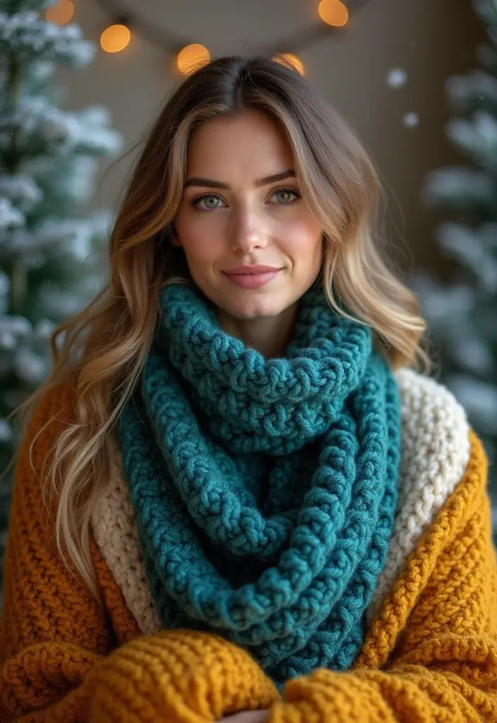 30 Cozy Winter Styles with Crochet Scarf Pattern Free Step Photos - 16. Bobble Stitch Scarf