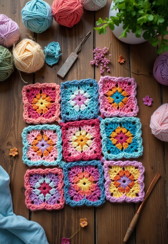 30 Cozy and Cute Crochet Baby Blanket Free Pattern Designs - 1. Classic Granny Square Blanket