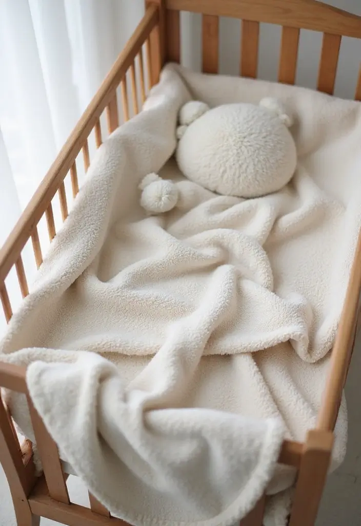 30 Cozy and Cute Crochet Baby Blanket Free Pattern Designs - 21. Fleece-Lined Blanket