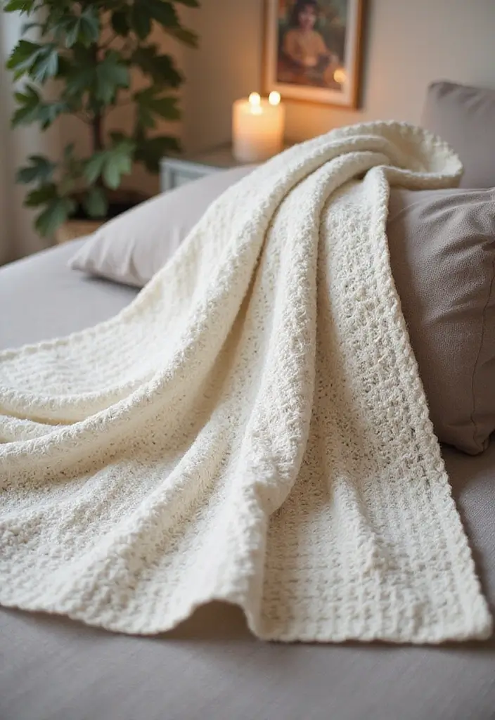 30 Cozy and Cute Crochet Baby Blanket Free Pattern Designs - 27. Fanned Stitch Blanket