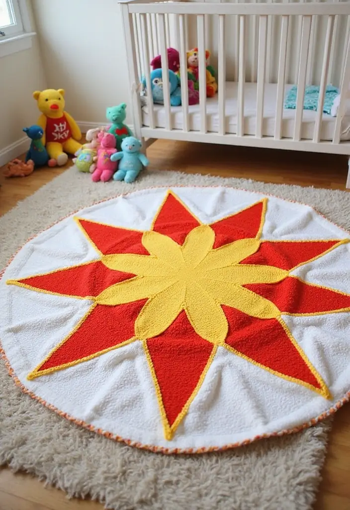30 Cozy and Cute Crochet Baby Blanket Free Pattern Designs - 3. Starburst Blanket
