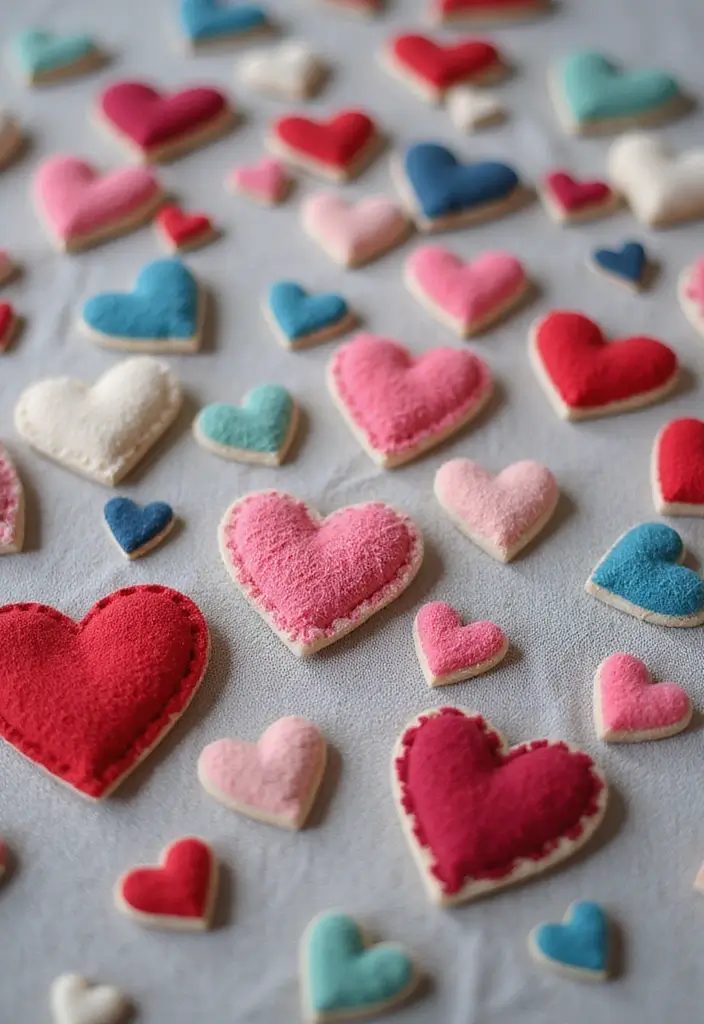 30 Creative Valentine Ideas with How to Crochet a Heart - 11. Heart Appliqués