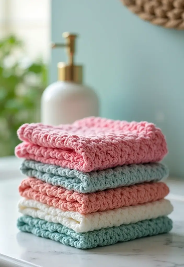 30 Creative Valentine Ideas with How to Crochet a Heart - 7. Heart Washcloths