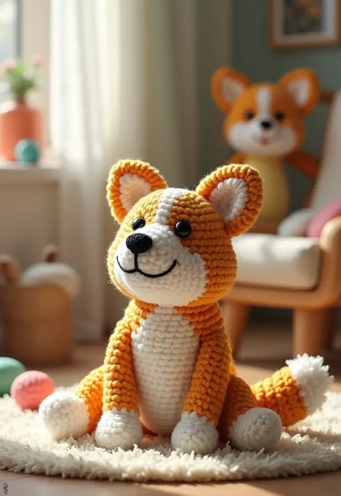30 Cute Animal Creations: Crochet Animals Free Patterns Collection - 29. Crafty Crochet Corgi
