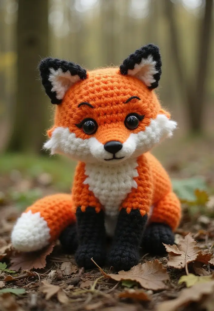 30 Cute Animal Creations: Crochet Animals Free Patterns Collection - 7. Fun Amigurumi Fox