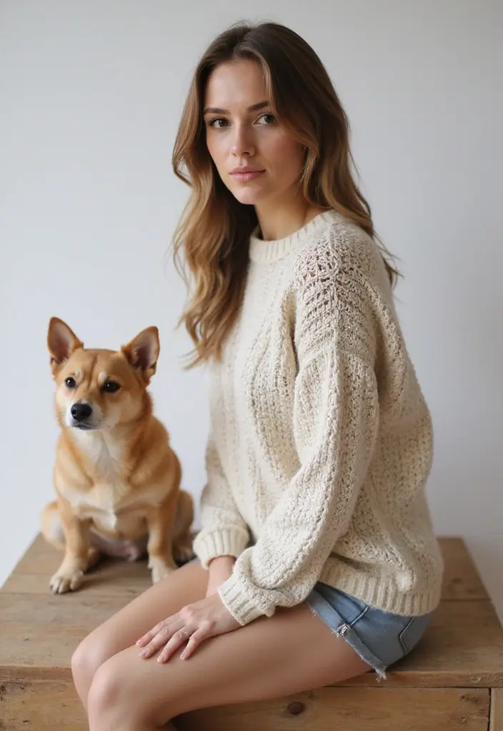 30 Cute Pet Looks: Crochet Dog Sweater Free Pattern Ideas You Can Try Today - 19. Minimalist Chic Sweater