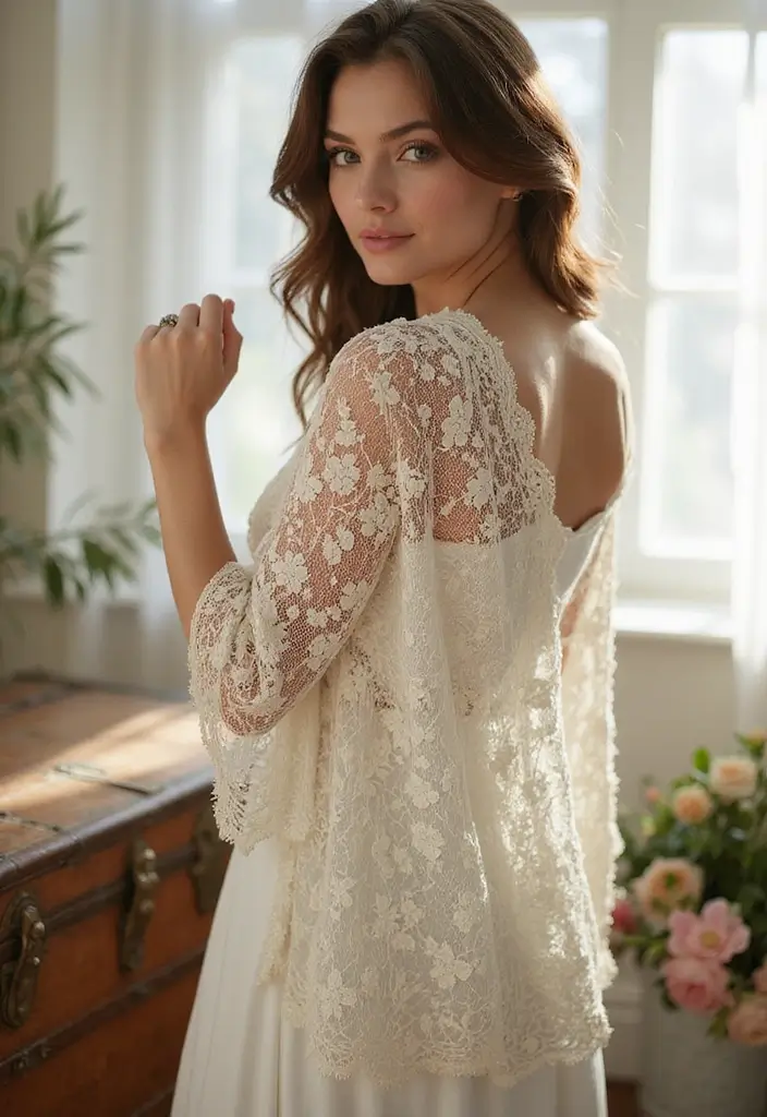 30 Elegant Shawl Designs from Crochet Shawl Pattern Free - 10. The Antique Lace Shawl