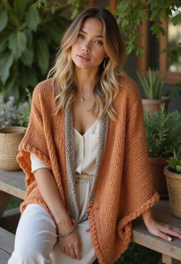 30 Elegant Shawl Designs from Crochet Shawl Pattern Free - 3. The Boho-Chic Shawl