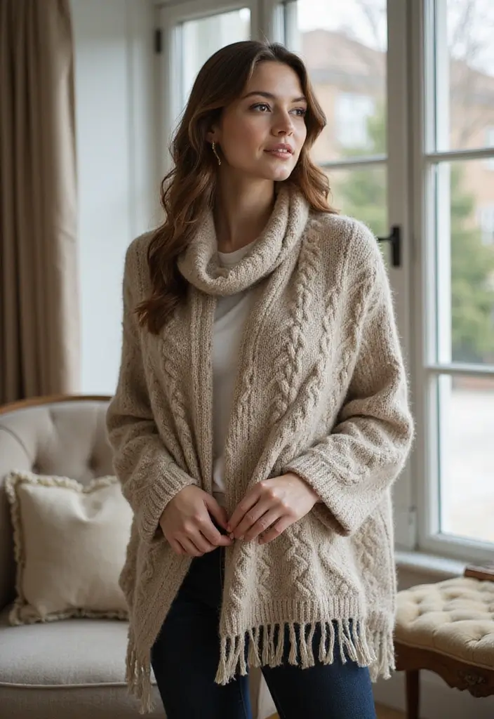 30 Elegant Shawl Designs from Crochet Shawl Pattern Free - 8. The Elegant Cable Shawl