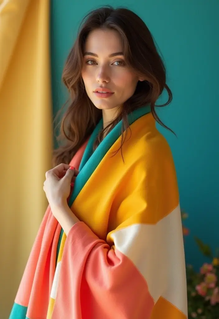 30 Elegant Shawl Designs from Crochet Shawl Pattern Free - 9. The Color Block Shawl