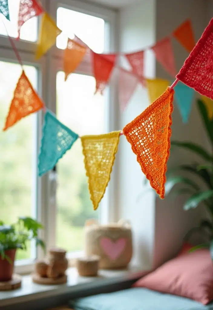 30 Fun Crochet Ideas for Beginners: Eco-Friendly Projects You'll Love - 11. Crochet Bunting