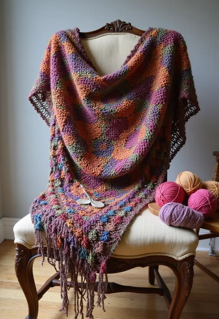 30 Fun Crochet Ideas for Beginners: Eco-Friendly Projects You'll Love - 14. Simple Shawl