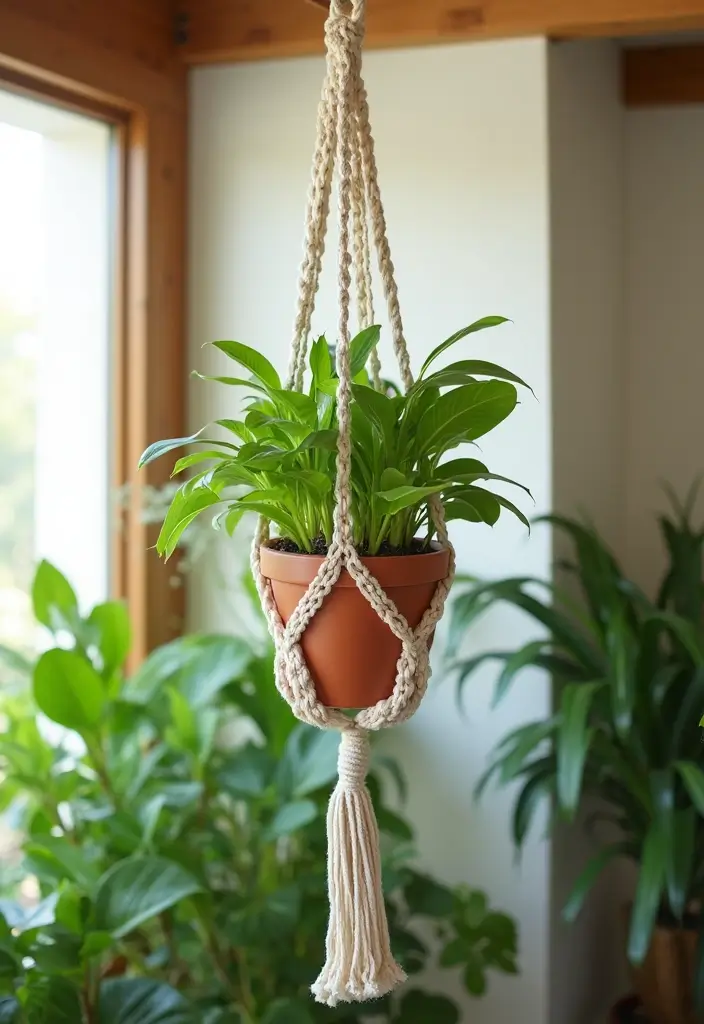 30 Fun Crochet Ideas for Beginners: Eco-Friendly Projects You'll Love - 3. Plant Hanger
