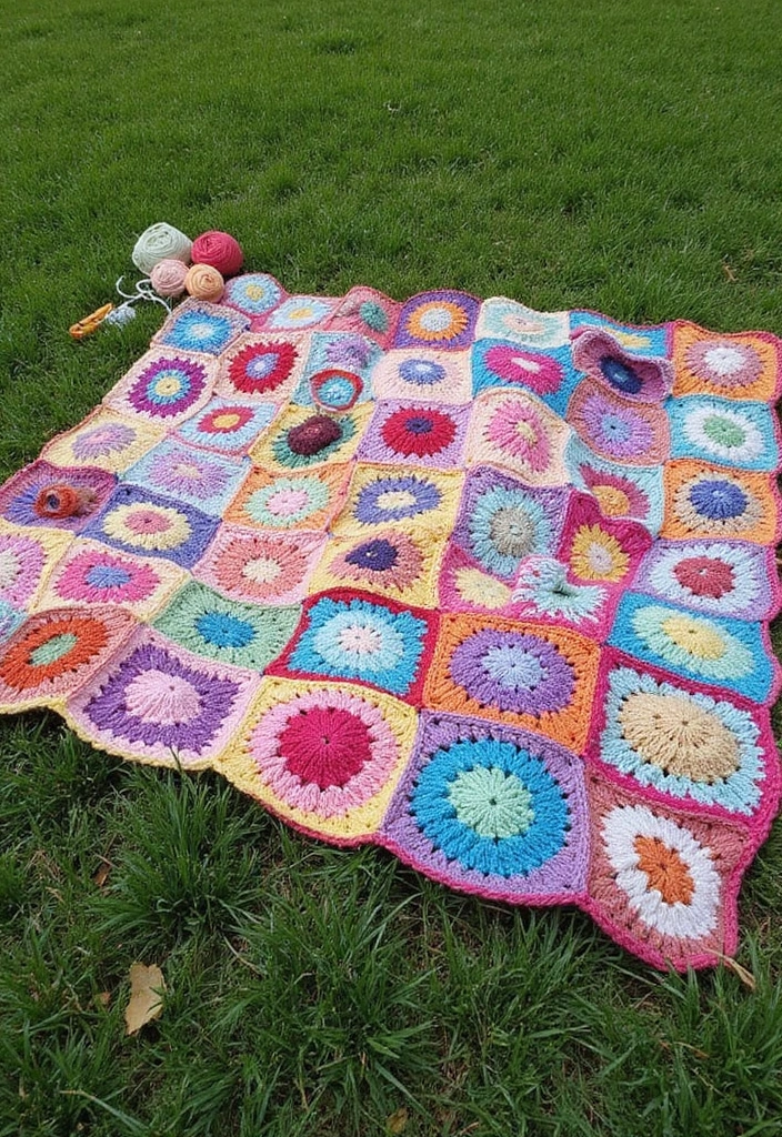 30 Fun Crochet Ideas for Beginners: Eco-Friendly Projects You'll Love - 30. Crochet Patchwork Blanket