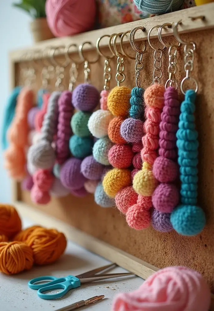 30 Fun Crochet Ideas for Beginners: Eco-Friendly Projects You'll Love - 6. Keychain or Bag Charm