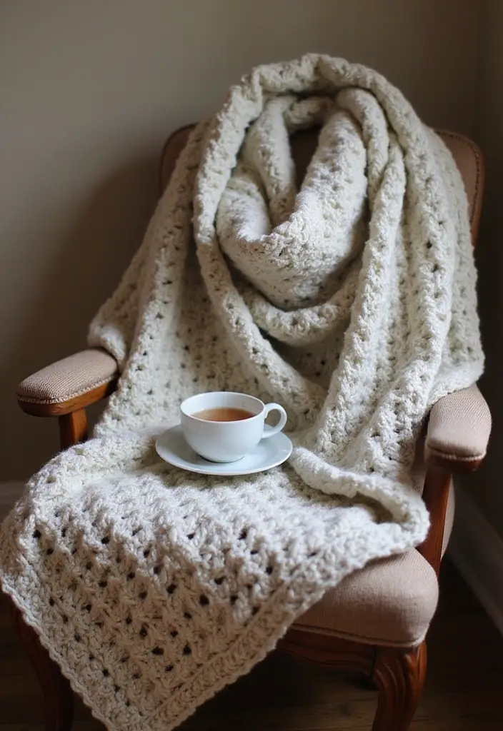 30 Fun & Easy Crochet Projects for Beginners to Start Today - 10. Simple Blanket Scarf
