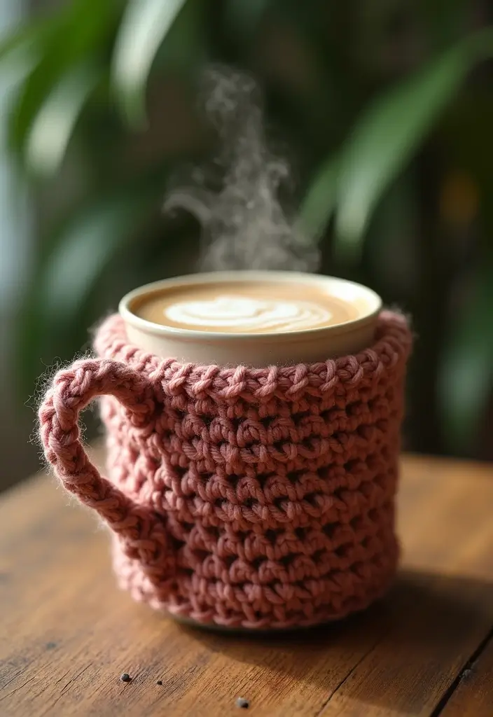 30 Fun & Easy Crochet Projects for Beginners to Start Today - 11. Simple Cup Cozy