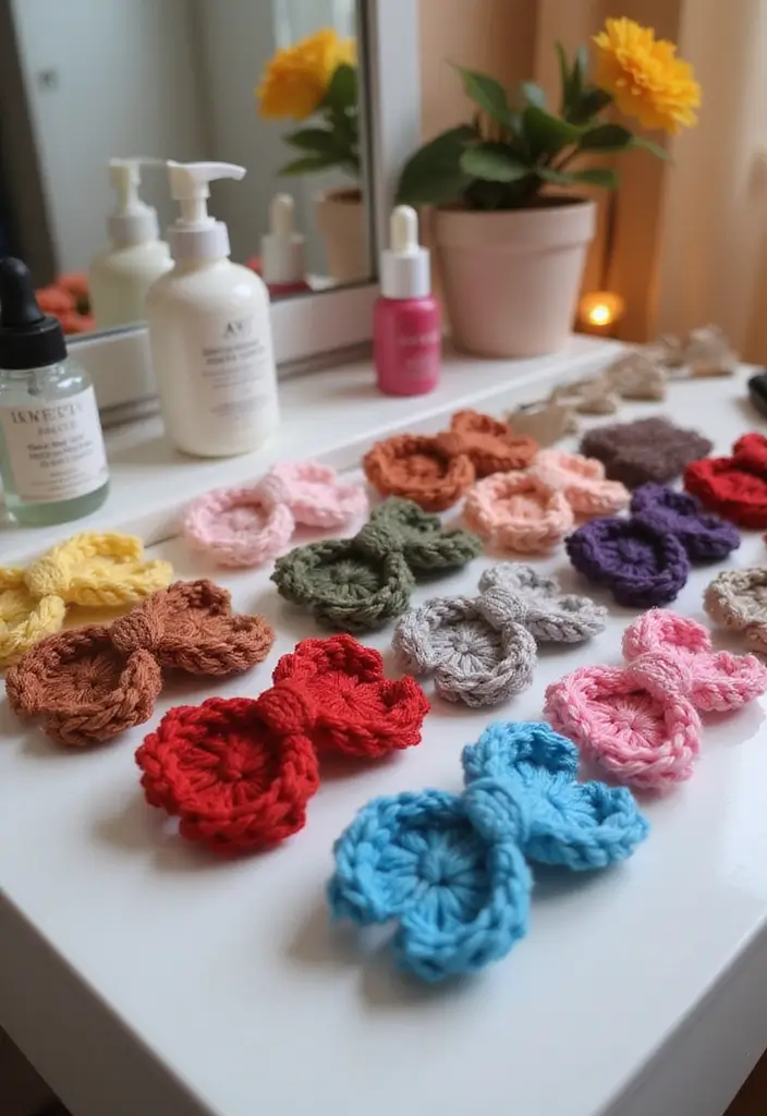 30 Fun & Easy Crochet Projects for Beginners to Start Today - 13. Fun Hair Clips