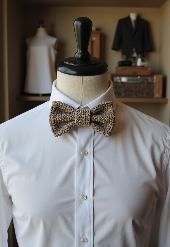 30 Fun & Easy Crochet Projects for Beginners to Start Today - 14. Charming Bow Tie