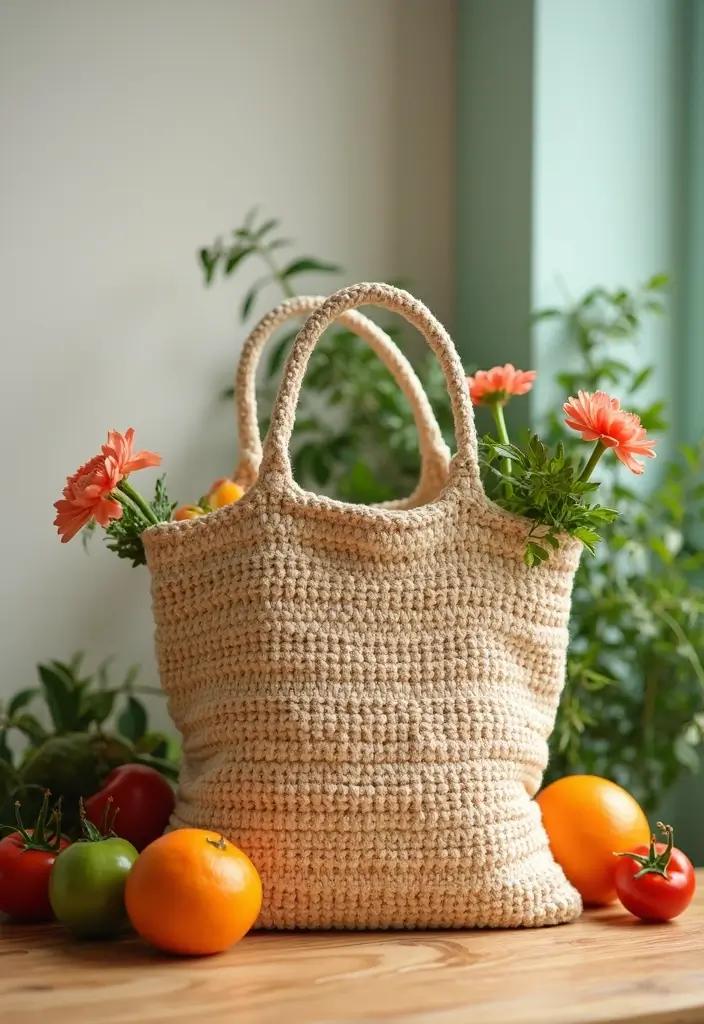 30 Fun & Easy Crochet Projects for Beginners to Start Today - 2. Stylish Tote Bag