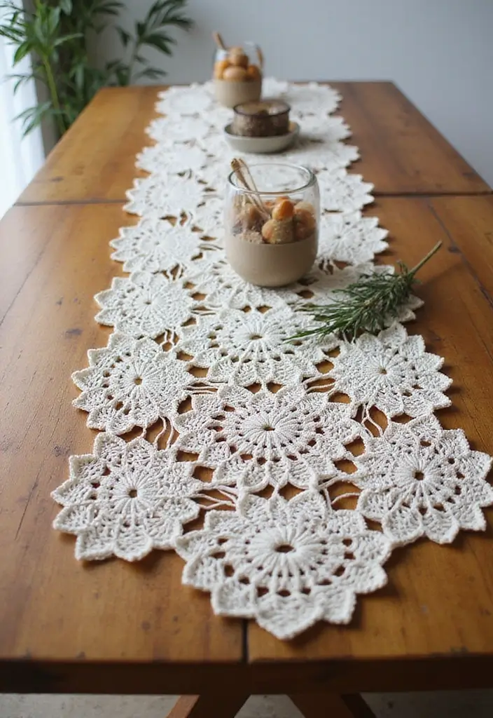 30 Fun & Easy Crochet Projects for Beginners to Start Today - 21. Decorative Table Runner