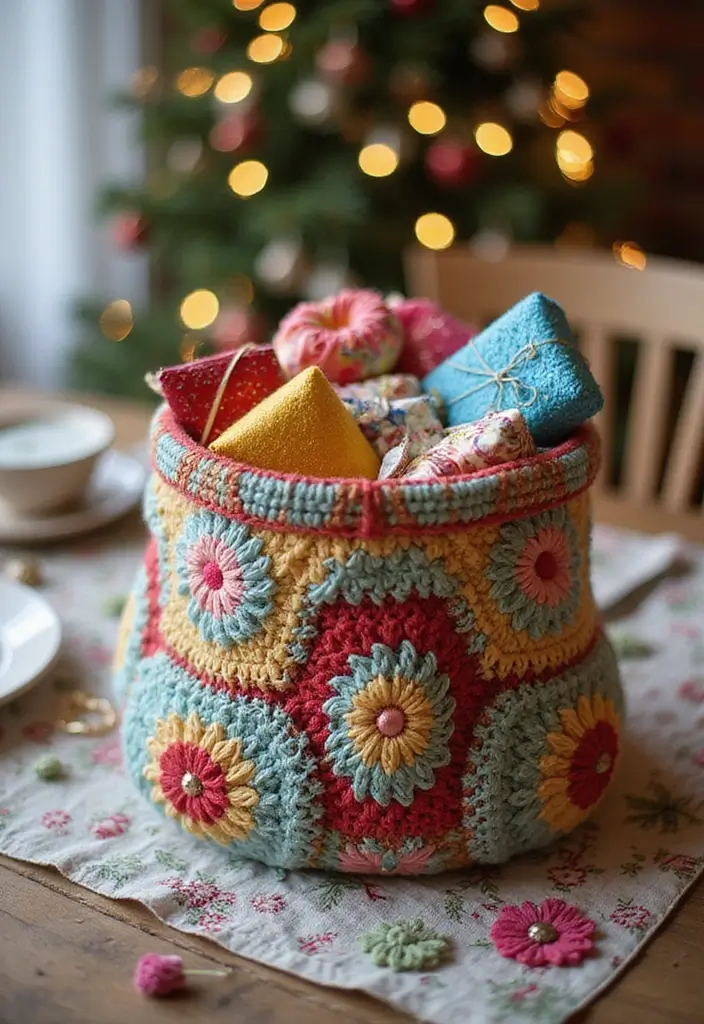 30 Fun & Easy Crochet Projects for Beginners to Start Today - 29. Handmade Gift Bag