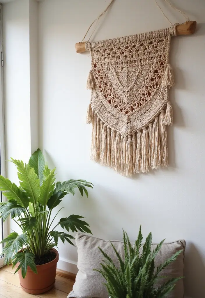 30 Fun & Easy Crochet Projects for Beginners to Start Today - 30. Simple Wall Hanging