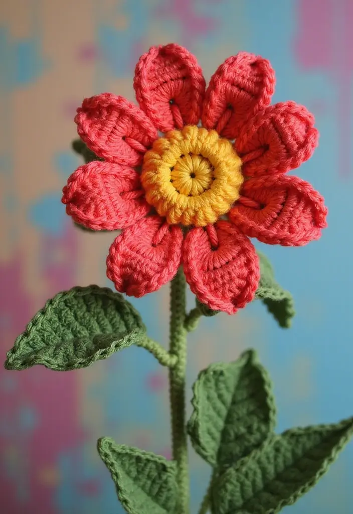 30 Gorgeous Floral Tutorials: How to Crochet a Flower Step-by-Step Photos - 22. Radiant Snapdragon Flower