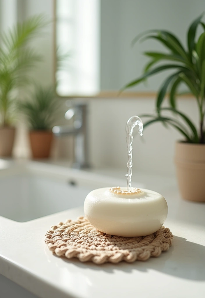 30 Home Decor Projects Using Crochet Coasters: Embrace Eco-Friendly Style - 10. Cozy Bathroom Decor