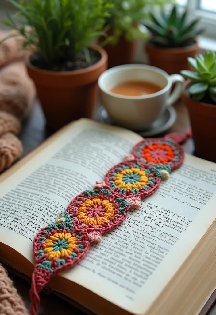 30 Home Decor Projects Using Crochet Coasters: Embrace Eco-Friendly Style - 20. Creative Bookmarks