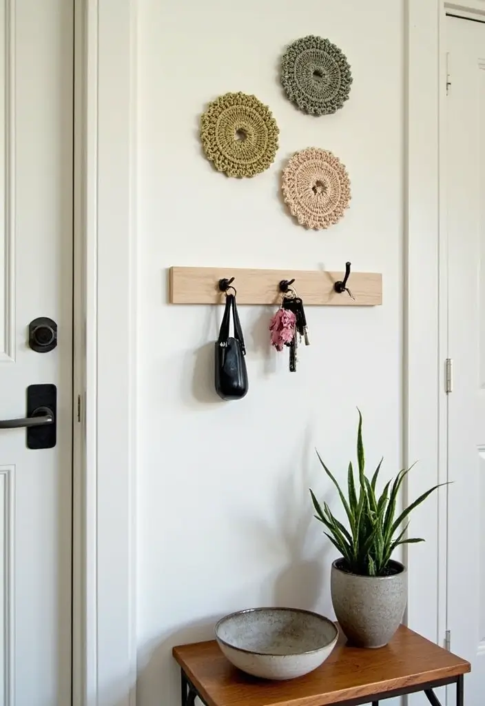 30 Home Decor Projects Using Crochet Coasters: Embrace Eco-Friendly Style - 5. DIY Key Holders