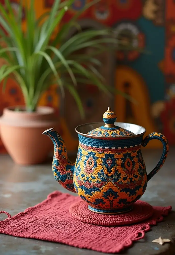 30 Kitchen-Ready Crochet Pot Holders Free Pattern with Modern and Vintage Styles - 24. Moroccan-Inspired Crochet Pot Holder