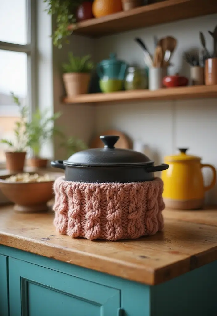 30 Kitchen-Ready Crochet Pot Holders Free Pattern with Modern and Vintage Styles - 3. Chunky Knit Crochet Pot Holder