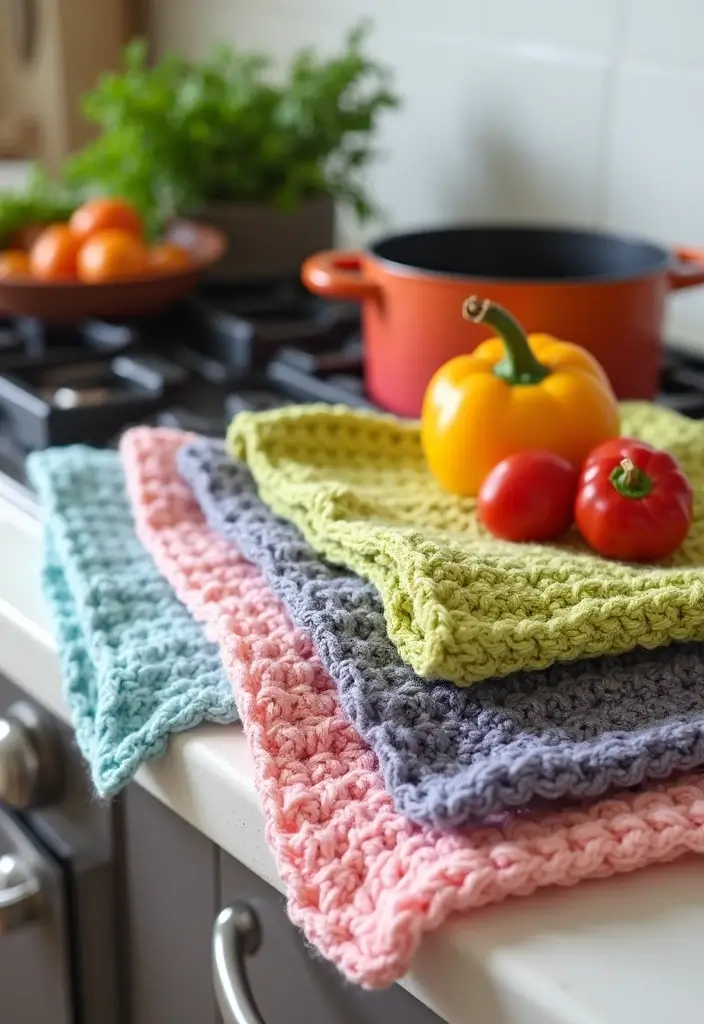 30 Must-Try Crochet Patterns for Beginners: Eco-Friendly Edition - 4. Dishcloths