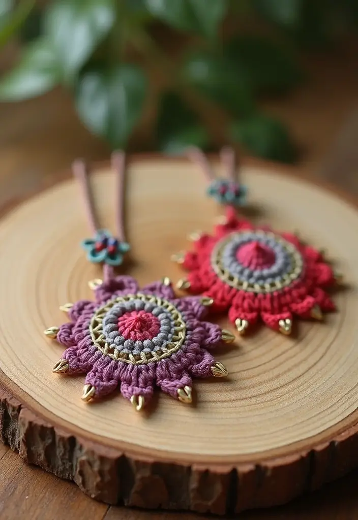 30 Outfit Inspirations for Crochet Clothing and Accessories Lovers - 7. Unique Crochet Jewelry