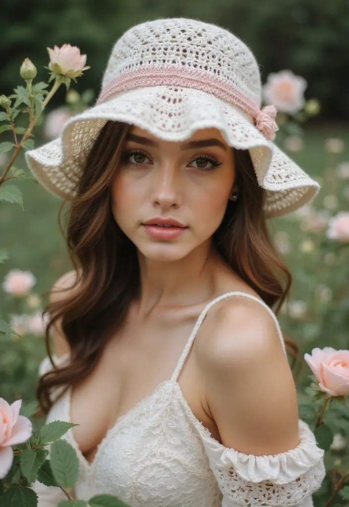 30 Trendy Crochet Bucket Hat Free Patterns You’ll Want to Make and Wear - 15. Lace Crochet Bucket Hat