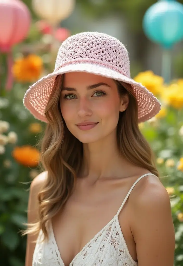 30 Trendy Crochet Bucket Hat Free Patterns You’ll Want to Make and Wear - 26. Classic Wide Brim Bucket Hat
